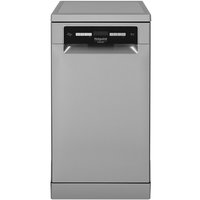 HOTPOINT Masina de spalat vase Hotpoint HSFO3T235WCX, 10 seturi, 9 programe, Zone Wash 3D, Clasa D, 45 cm, Inox, HOTPOINT