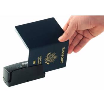 Scanner acte de identitate Gemalto MRZ CR100, tip swipe, suport birou