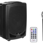 Kit Boxa Activa OEM MIK0137, MP3 player, microfon wireless, control digital ecou, USB, 50 W (Negru)