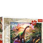 Puzzle 100 piese - Dinosaurs' land | Trefl, Trefl