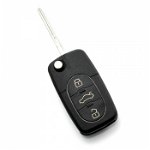 Audi - carcasa cheie tip briceag cu 3+1 butoane (1 buton de panica) si baterie 1616 - CARGUARD, Carguard