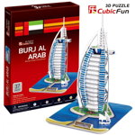 Puzzle 3D CubicFun CBF2 Burj Al Arab 44 piese