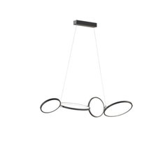 Lustră cu LED integrat Rondo 37W 3300 lumeni, negru mat