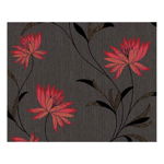 Tapet vlies Atlanta 957202, negru/rosu, model floral, 10 m x 53 cm, Mathaus