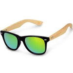 Ochelari de soare unisex Navaris, UV400, Bambus, Verde, 40731.01.07, Navaris