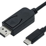 Cablu OEM USB 3.2, Type C - DisplayPort 4k, 2 m (negru)