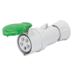 Priza  industriala mobila HP - IP44/IP54 - 3P+E 16A >50V 100-300HZ - GREEN - 10H - Strangere cu surub, Gewiss