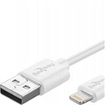 Cablu de date pentru Apple Lightning alb 2m Goobay, Goobay