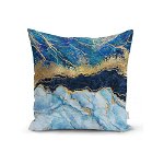 Față de pernă Minimalist Cushion Covers Marble With Blue, 45 x 45 cm, Minimalist Cushion Covers