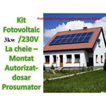 Set sistem fotovoltaic pentru persoane fizice 3kW 230 V - LA CHEIE - montat autorizat PROSUMATOR, Chint
