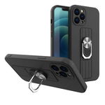 Husa Protectie Spate Star cu inel, pentru APPLE Iphone 12 Pro Max (Negru)