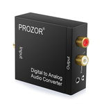 Adaptor Audio TOSLINK DIGITAL la ANALOG 2x RCA +JACK mama 3.5 mm, OEM
