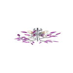 Plafoniera cromat, cristale violet/mat, 4 becuri, dulie E14, 63165-4, Globo, Globo Lighting
