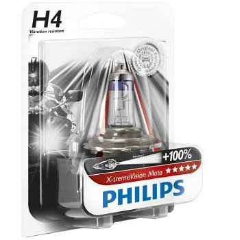 Bec far Philips H4 Xtreme Vision, +100%, 12V, 55W