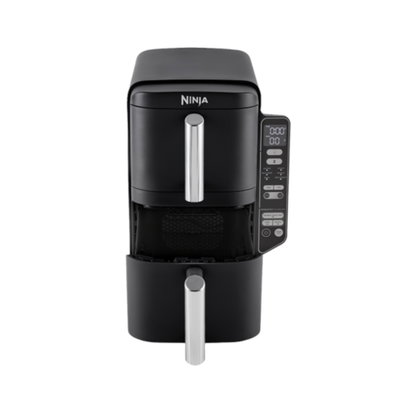 NINJA Friteuza cu aer Ninja Double Stack cu 2 niveluri SL300EU, 2470 wati, 2 cosuri a cate 3,8 litri fiecare, Negru, NINJA
