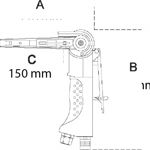 Slefuitor pneumatic cu banda de 10 mm 1937N10, BETA