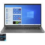 Laptop ultraportabil ASUS VivoBook S14 S435EA cu procesor Intel® Core™ i5-1135G7 pana la 4.20 GHz, 14", Full HD, 8GB, 512GB SSD, Intel® Iris Xe Graphics, Windows 10 Home, Light Grey