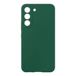 Husa Premium Upzz No Logo Soft Silicon, Compatibila Cu Samsung Galaxy S21 FE, Interior Alcantara, Verde Inchis, Upzz