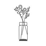 Decoratiune, Flowerpot, 24x52 cm, Metal, Negru, Tanelorn