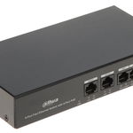 Switch PoE 4 porturi, 1 port Hi-PoE 60W, 2 uplink, watchdog, Dahua PFS3006-4ET-60-V2