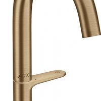Baterie lavoar baie bronz periat cu ventil click-clack Hansgrohe Axor One Select 140, Hansgrohe Axor