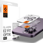 Sticla securizata Spigen pentru cameră Spigen Optik.tr ez Fit Protector pentru cameră Apple iPhone 14 Pro/14 Pro Max Deep Purple [PACHET DE 2], Spigen