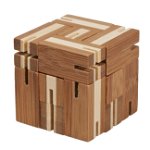 Joc logic din bambus puzzle 3D Flexi-cub 3 Fridolin, Fridolin