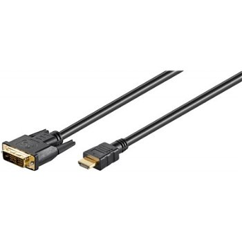 Cablu HDMI/DVI-D HDMI tata - DVI-D (18+1) tata cu contacte aurite 10m