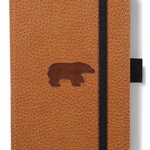 Dingbats A6 Pocket Wildlife Brown Bear Notebook - Graphed