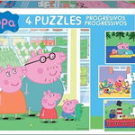 Puzzle 4 in 1 (6+9+12+16 piese) Peppa Pig