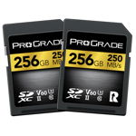 Set 2 carduri de memorie SDXC UHS-II ProGrade 256GB V60 U3 (Gold), Prograde