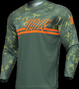 Tricou Atv/cross Copii Thor Sector Digi Camo, Culoare Verde/camo, Marime S, Thor