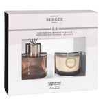 Set Berger mini Duo Senso cu difuzor parfum 80ml + lumanare parfumata 80g Fleurs de Musc