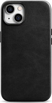 iCarer iCarer Oil Wax Premium Leather Case skórzane etui iPhone 14 magnetyczne z MagSafe czarny (WMI14220701-BK), iCarer
