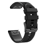 Bratara smartwatch Loomax, compatibila ceas Garmin, 22 mm, din silicon, neagra, Loomax