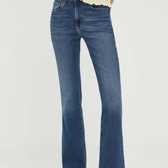 Levi's, Blugi bootcut cu talie inalta 725, Maro, Bleumarin, W26-L30