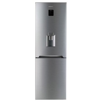 Combina frigorifica Daewoo RN-307RDQM , 305 l, Clasa A+, No Frost, Display, Dispenser apa, H 187 cm, Silver