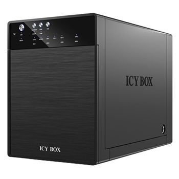 Carcasa externa pentru HDD, RaidSonic , IcyBox 4x3,5'' SATA USB 3.0 eSATA JBOD , negru