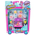 Set figurine colectia europa, shopkins, purple, 12buc