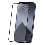 Set 2 X Folie Sticla Securizata Premium Baseus Pentru iPhone 12 Pro Max Transparenta Cu Rama Neagra - Sgapiph67n-pe01