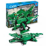 Jucarie Dinozaur sau crocodil 2 in 1 cu RC, set constructie CADA din 435 piese, 2.4GHz, Bricks Toys for Kids, Double Eagle