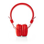 Casti multimedia bluetooth rosu, NEDIS, wireless