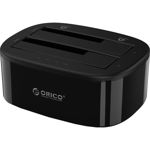 Docking station HDD Orico 6228US3-C USB 3.0 2 bay-uri 2.5 3.5,   negru