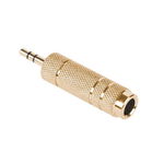 Adaptor jack 3.5mm tata - jack 6.3mm mama, gold