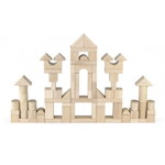Set cuburi de construit Jumbo, 75 buc natur 3,5 cm , Viga, Viga