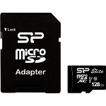 Card de memorie Elite 128GB Micro SDXC Clasa 10 UHS-I U1 + Adaptor SD, Silicon Power