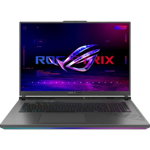 Laptop Gaming ASUS ROG Strix G18 G814JV cu procesor Intel® Core™ i9-13980HX pana la 5.60 GHz, 18", QHD+, IPS, 240Hz, 32GB DDR5, 1TB SSD, NVIDIA® GeForce RTX™ 4060 8GB GDDR6 TGP 140W, Windows 11 Home, Eclipse Gray