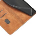 Husa Magnet Fancy Stand compatibila cu Samsung Galaxy S23 Plus Brown, OEM