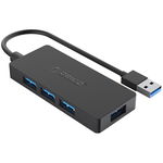 Hub USB Orico HS4U-U3, 4x USB3.0 (Negru), Orico