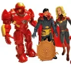 Set 4 Figurine tip Avengers cu led, Iron Man, Doctor Strange, Captain Marvel, Spider Man, 16 mc, multicolore., OEM
